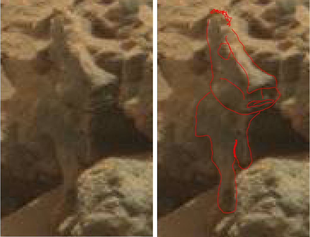 mars anomaly horse side by side outlined sol 712 was life on mars