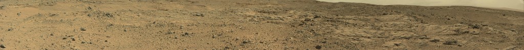 Curiosity Rover Panoramic View of Mars Sol 714 – Click to enlarge