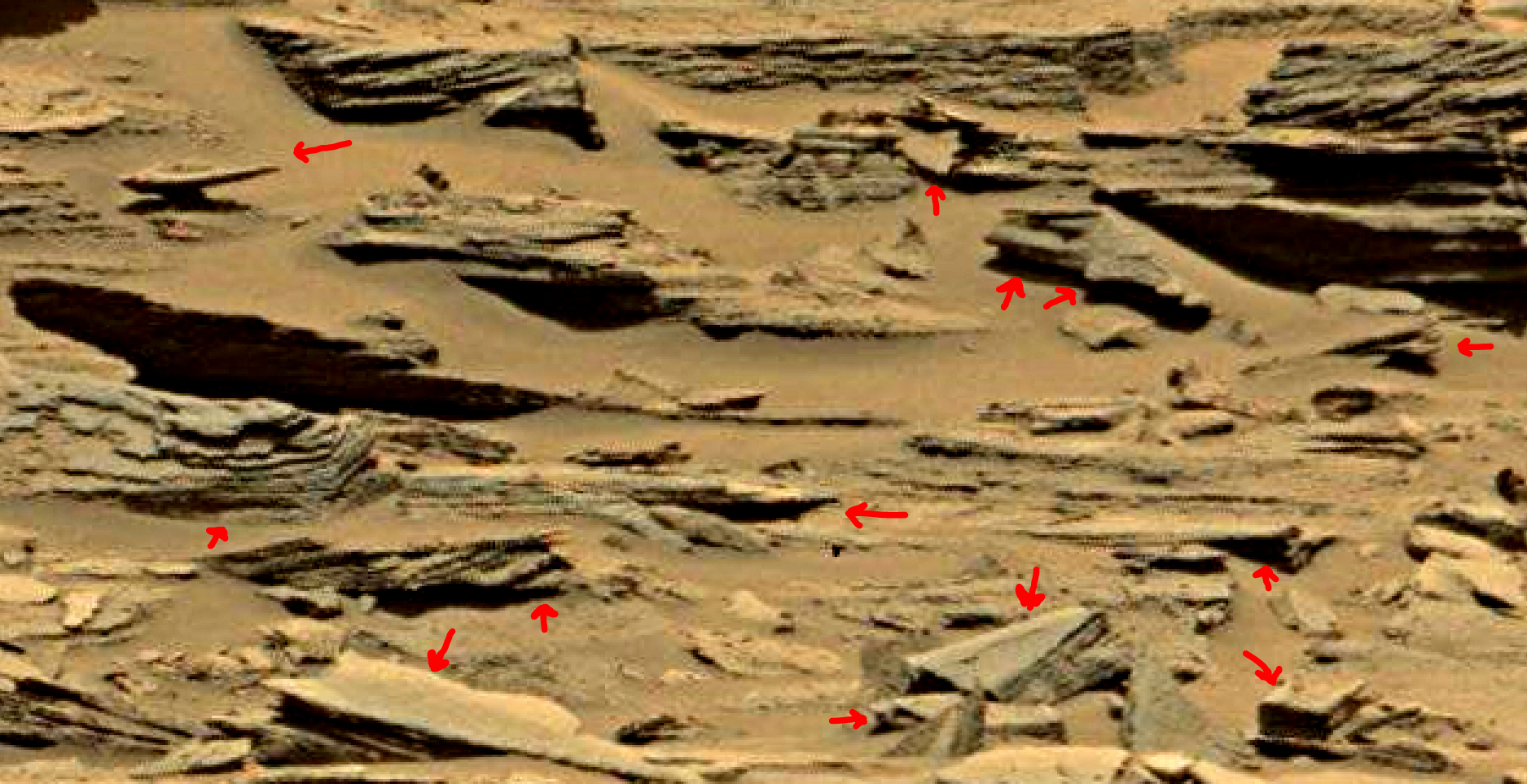 mars sol 1353 anomaly-artifacts 33a was life on mars