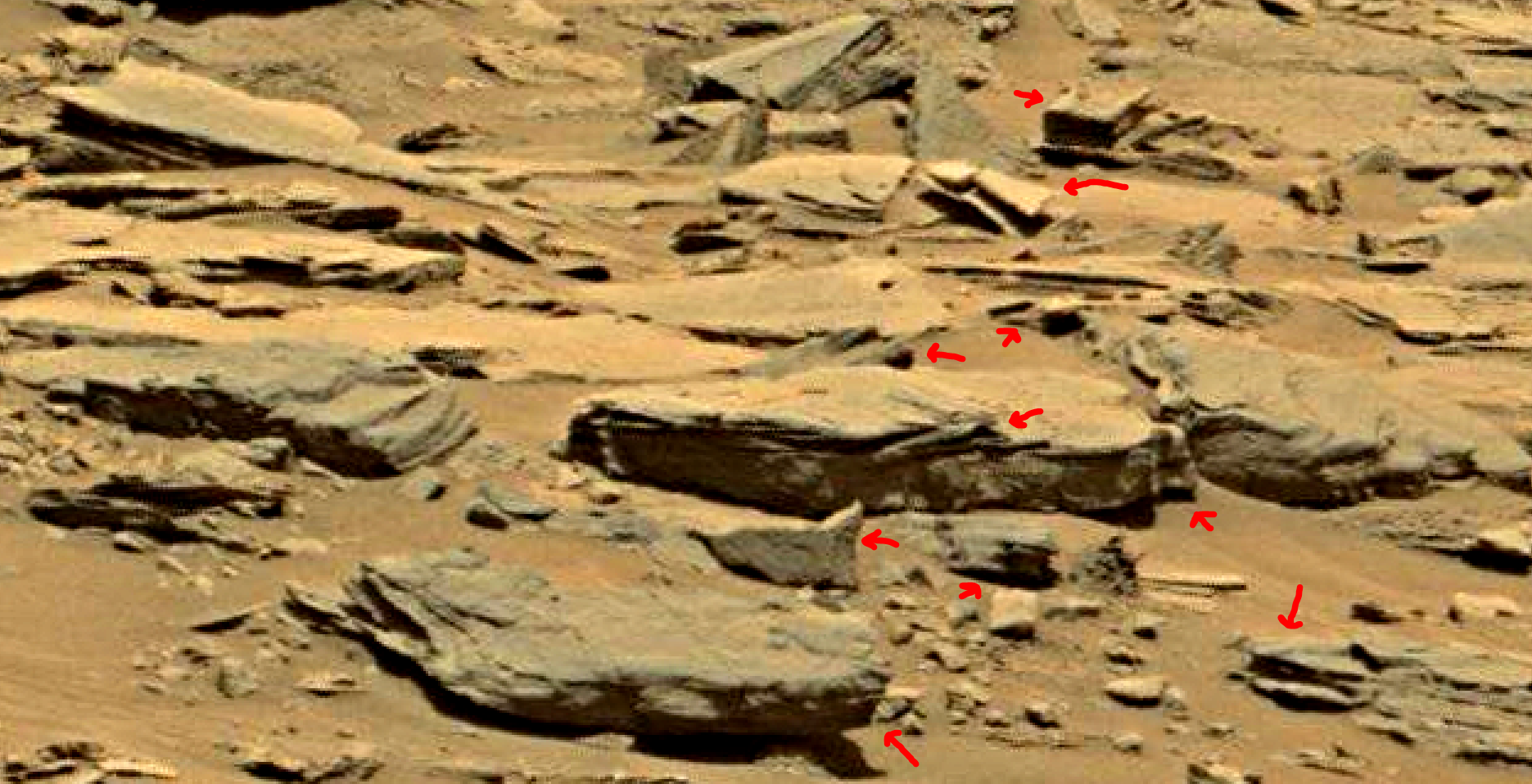mars sol 1353 anomaly-artifacts 34a was life on mars