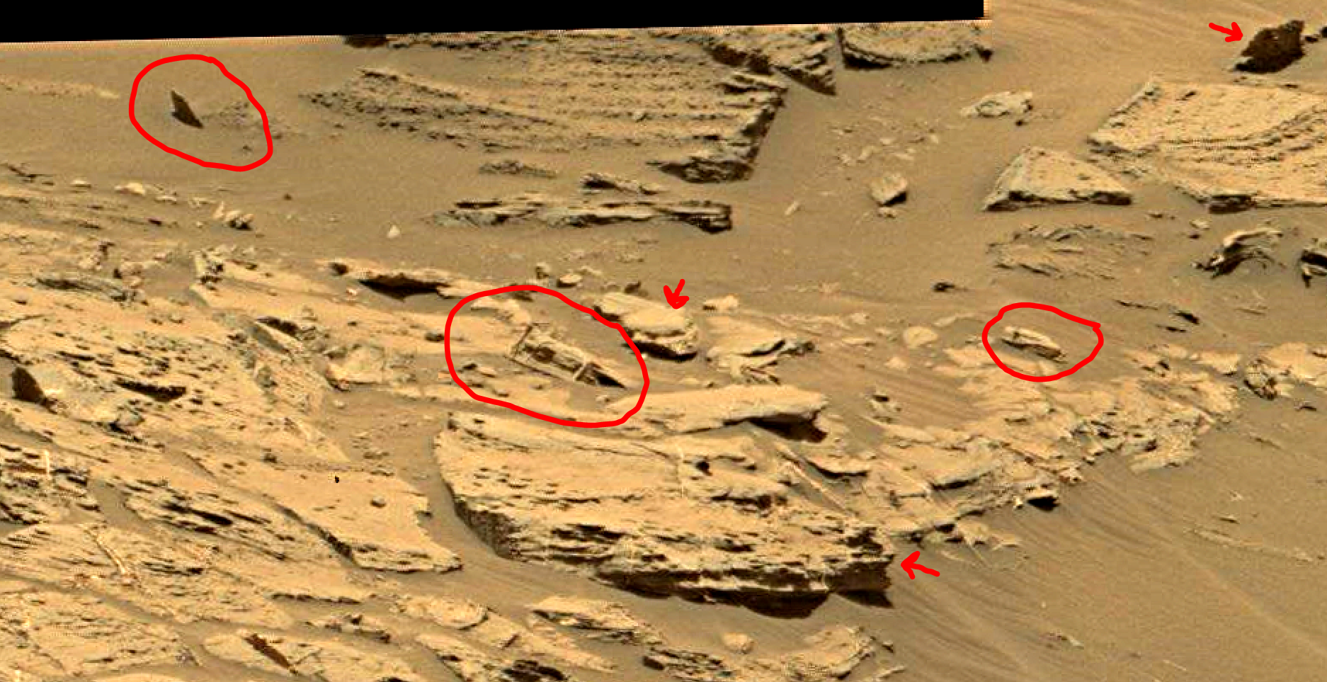 mars sol 1353 anomaly-artifacts 9a was life on mars