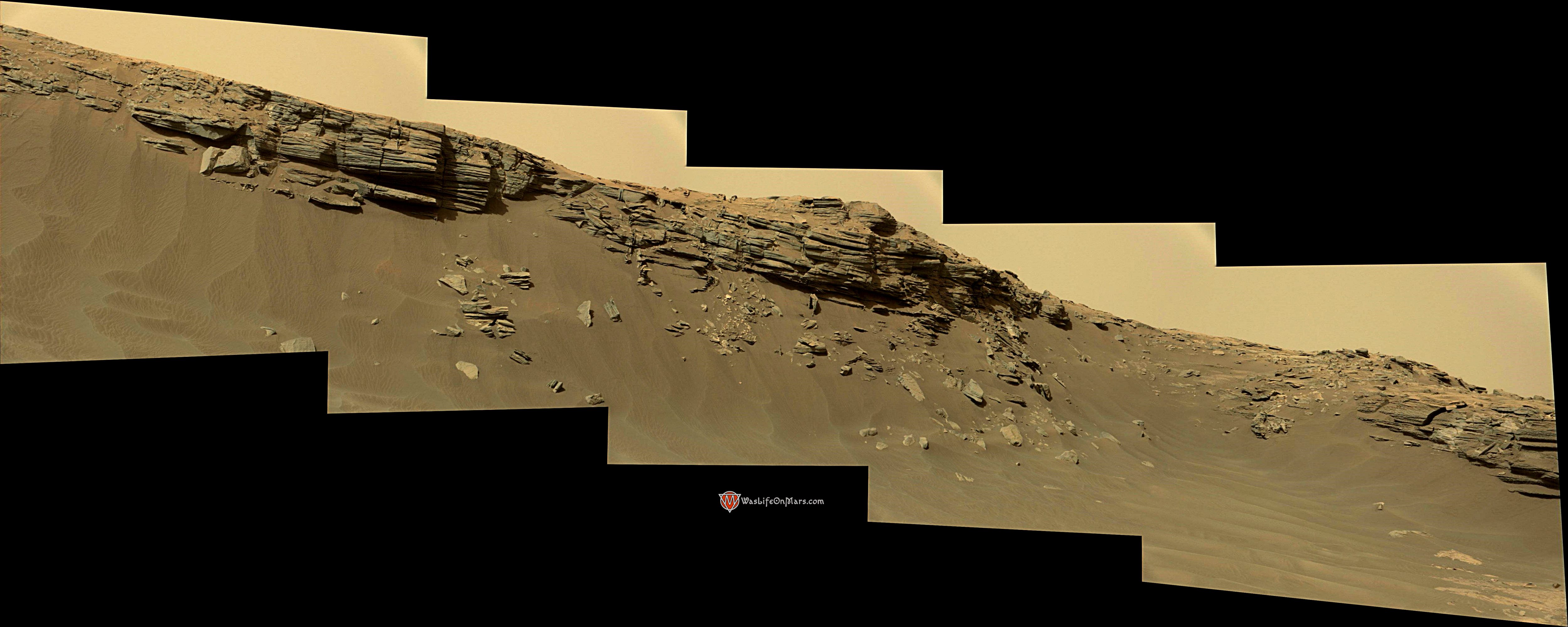 panoramic curiosity rover view 2e - sol 1381 - was life on mars