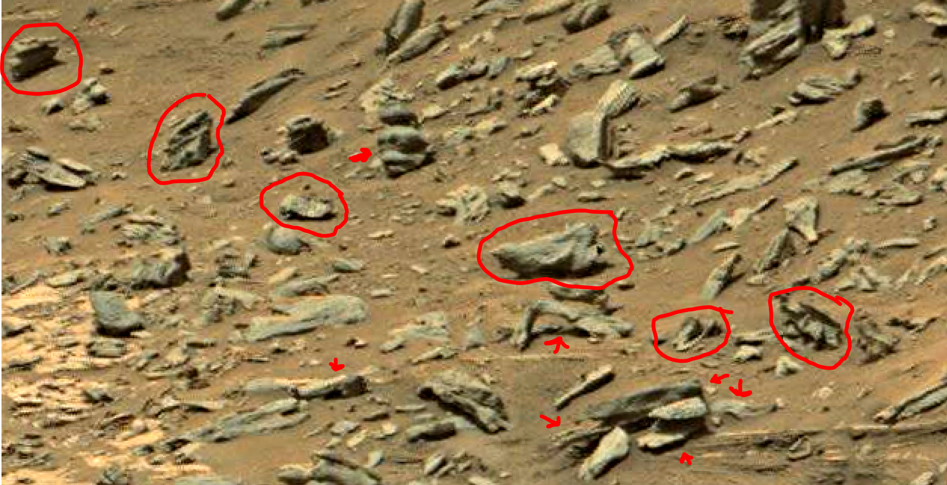 mars sol 1447 anomaly artifacts 13a - was life on mars