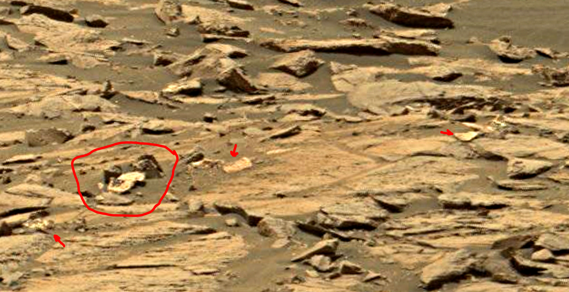 mars sol 1447 anomaly artifacts 1a - was life on mars