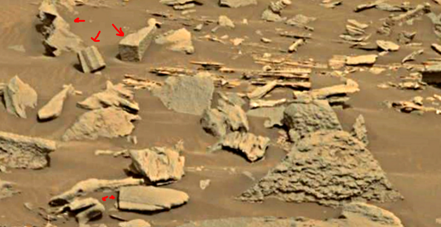 Mars anomalies - geometric debris